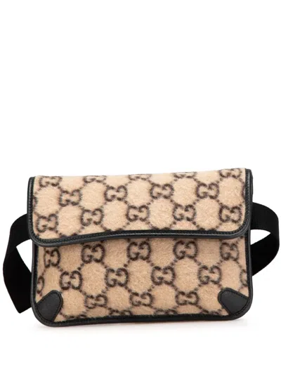 Pre-owned Gucci 2000-2015 Gg Wool Slim Belt Bag