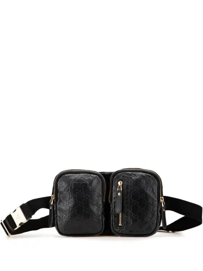 Pre-owned Gucci 2000-2015 Ssima Belt Bag In Black