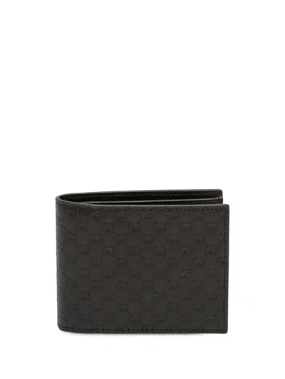 Pre-owned Gucci 2000-2015 Ssima Bifold Wallet Small Wallets In Black