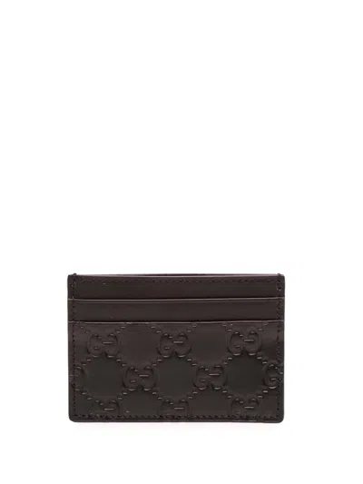 Pre-owned Gucci 2000-2015 Ssima Card Holder In Black