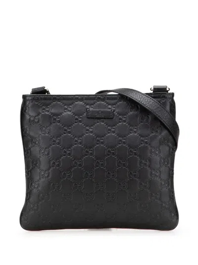 Pre-owned Gucci 2000-2015 Ssima Crossbody Bag In Black