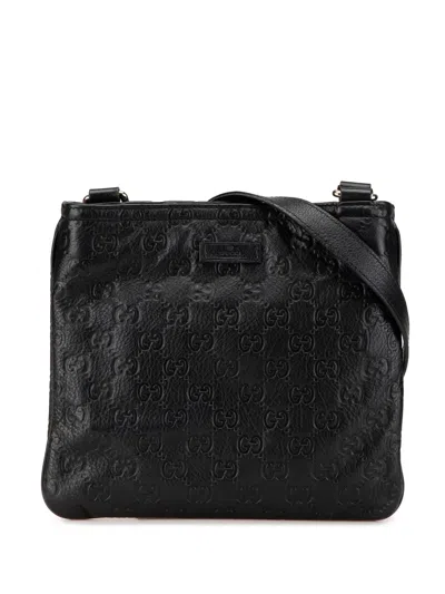 Pre-owned Gucci 2000-2015 Ssima Crossbody Bag In Black