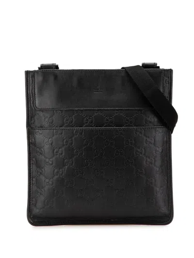 Pre-owned Gucci 2000-2015 Ssima Crossbody Bag In Black