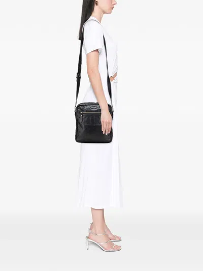 Pre-owned Gucci 2000-2015 Ssima Crossbody Bag In Black