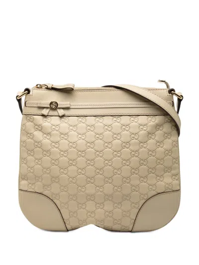 Pre-owned Gucci 2000-2015 Ssima Mayfair Crossbody Bag In Brown