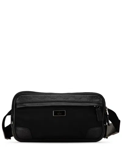 Pre-owned Gucci 2000-2015 Ssima Nylon Trim Belt Bag