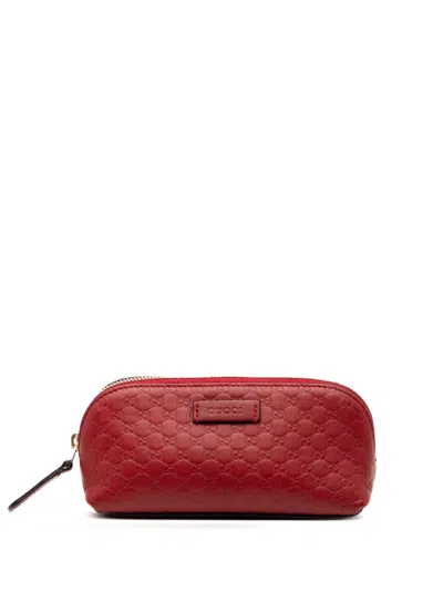 Pre-owned Gucci 2000-2015 Ssima Pouch In Red