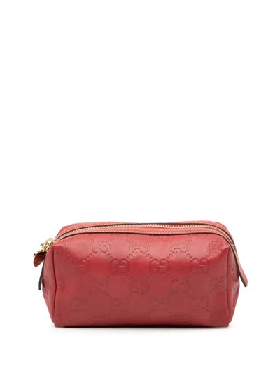 Pre-owned Gucci 2000-2015 Ssima Pouch In Red