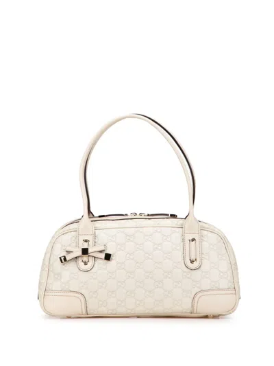 Pre-owned Gucci 2000-2015 Ssima Princy Shoulder Bag In White