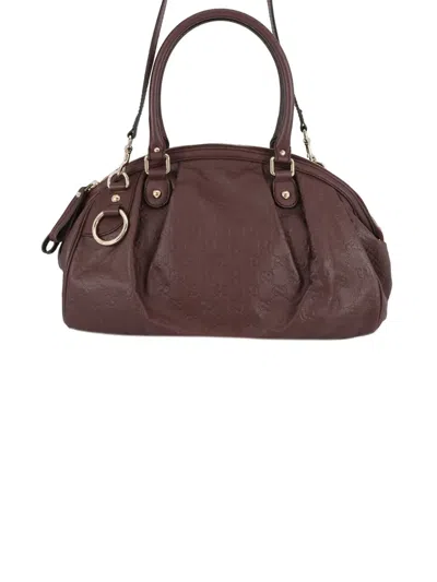 Pre-owned Gucci 2000-2015 Ssima Sukey Satchel In Red