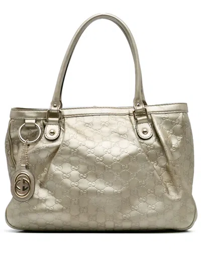 Pre-owned Gucci 2000-2015 Ssima Sukey Tote Bag In Gold