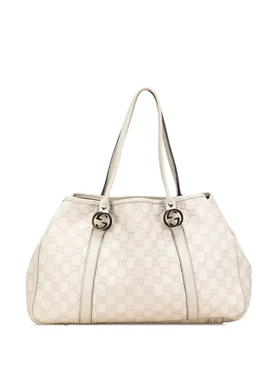 Pre-owned Gucci 2000-2015 Ssima Twins Tote Bag In Brown