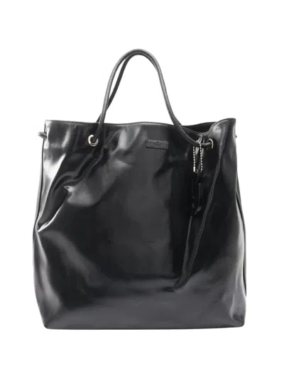 Pre-owned Gucci 2000-2015 Large Coated Canvas Gifford Tote Bag In Black