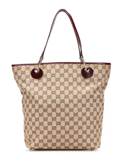 Pre-owned Gucci 2000-2015 Large Gg Canvas Eclipse Tote Bag