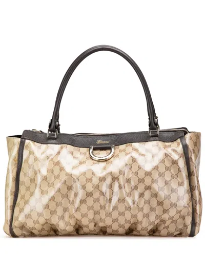 Pre-owned Gucci 2000-2015 Large Gg Crystal Abbey D Ring Tote Bag