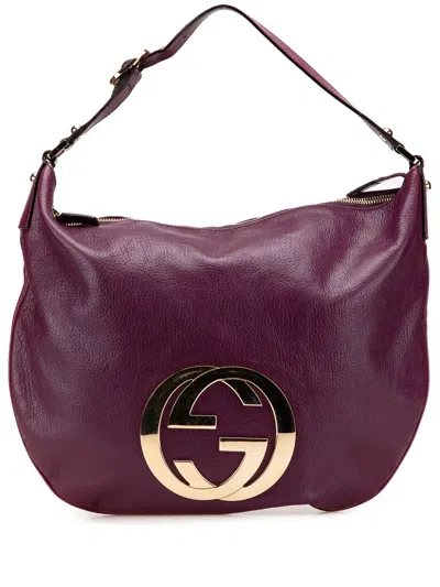 Pre-owned Gucci 2000-2015 Leather Interlocking G Blondie Hobo Bag