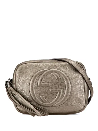 Pre-owned Gucci 2000-2015 Leather Soho Disco Crossbody Bag In Gold