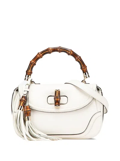Pre-owned Gucci 2000-2015 Medium Calfskin New Bamboo Top Handle Bag Satchel