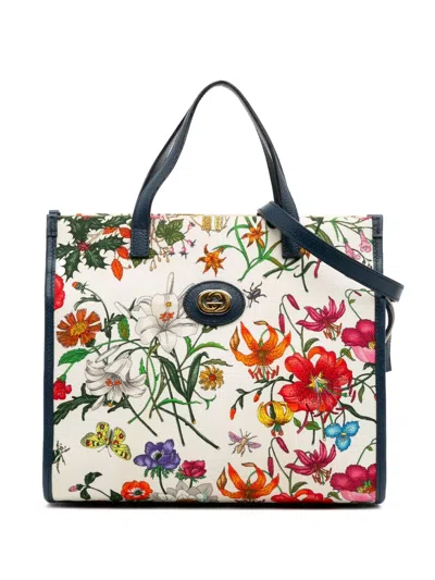 Pre-owned Gucci 2000-2015 Medium Canvas Flora Satchel