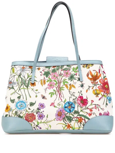 Pre-owned Gucci 2000-2015 Medium Canvas Flora Tote Bag