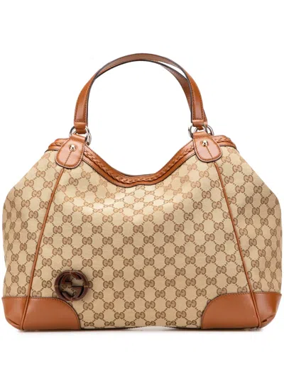 Pre-owned Gucci 2000-2015 Medium Gg Canvas Brick Lane Tote Bag