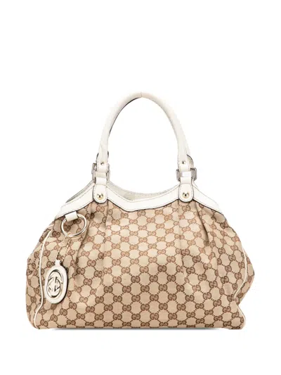 Pre-owned Gucci 2000-2015 Medium Gg Canvas Sukey Tote Bag