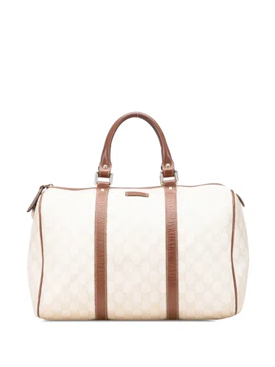 Pre-owned Gucci 2000-2015 Medium Gg Supreme Joy Boston Bag In Brown