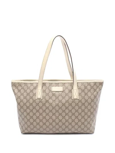 Pre-owned Gucci 2000-2015 Medium Gg Supreme Joy Tote Bag In Brown