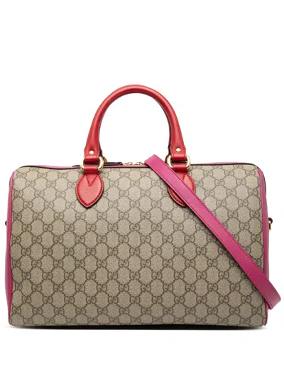 Pre-owned Gucci 2000-2015 Medium Gg Supreme Satchel In Brown