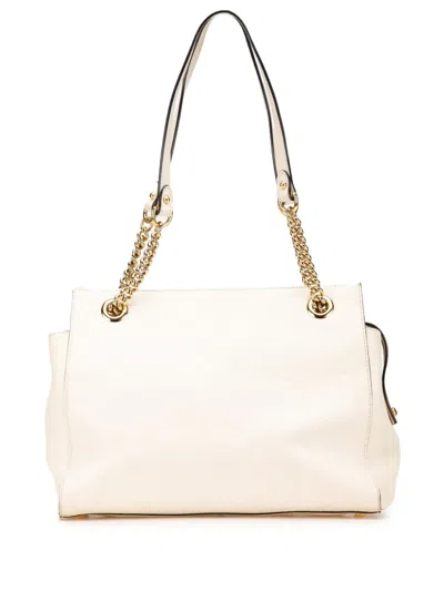 Pre-owned Gucci 2000-2015 Medium Ssima Soft Shoulder Bag In White