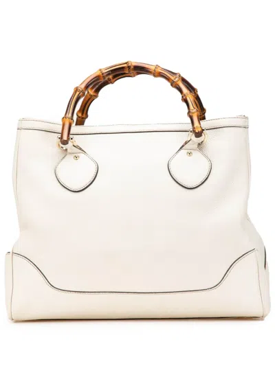 Pre-owned Gucci 2000-2015 Medium Leather Bamboo Diana Tote Bag