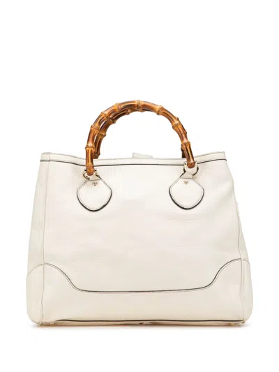 Pre-owned Gucci 2000-2015 Medium Leather Bamboo Diana Tote Bag