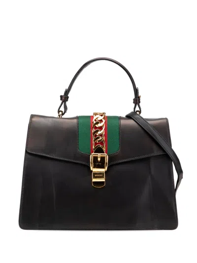 Pre-owned Gucci 2000-2015 Medium Leather Sylvie Top Handle Bag Satchel