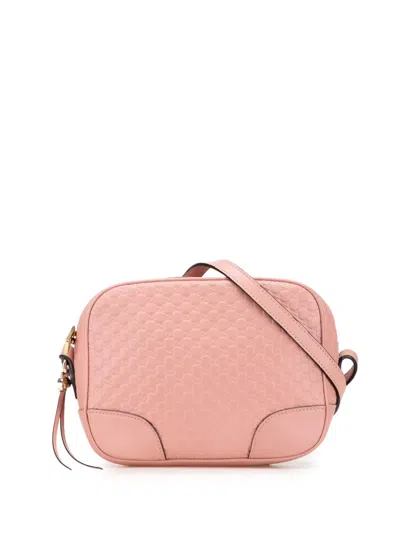 Pre-owned Gucci 2000-2015 Microssima Bree Crossbody Bag In Pink