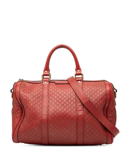 Pre-owned Gucci 2000-2015 Microssima Joy Boston Bag Satchel In Red