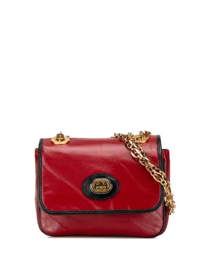 Pre-owned Gucci 2000-2015 Mini Leather Marina Shoulder Bag In Red
