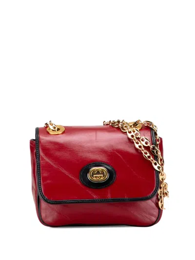 Pre-owned Gucci 2000-2015 Mini Leather Marina Shoulder Bag In Red