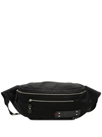 Pre-owned Gucci 2000-2015 Nylon Belt Bag In Black