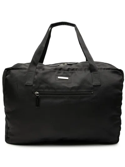 Pre-owned Gucci 2000-2015 Nylon Boston Bag In Black