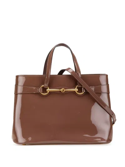 Pre-owned Gucci 2000-2015 Patent Bright Bit Satchel