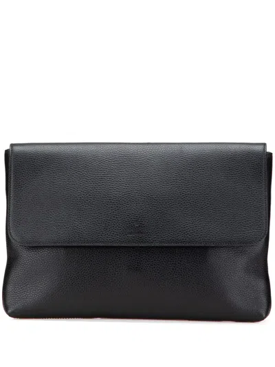 Pre-owned Gucci 2000-2015 Pebbled Calfskin Portfolio Clutch Bag