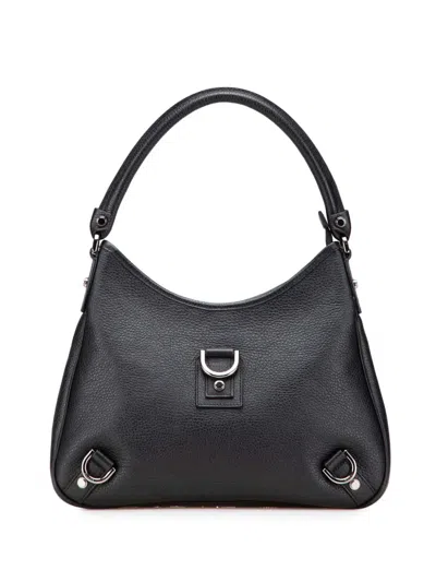 Pre-owned Gucci 2000-2015 Pebbled Leather Abbey D Ring Shoulder Bag In Black