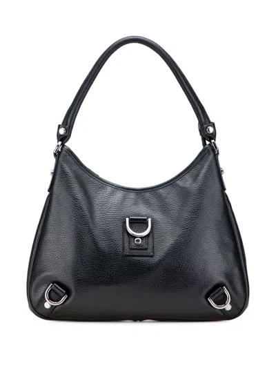 Pre-owned Gucci 2000-2015 Pebbled Leather Abbey D Ring Shoulder Bag In Black