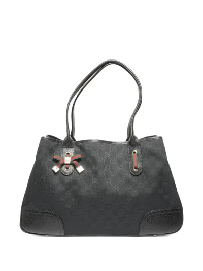 Pre-owned Gucci 2000-2015 Princy Gg Tote Bag In Black