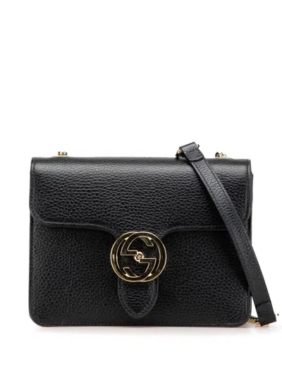 Pre-owned Gucci 2000-2015 Small Dollar Calfskin Interlocking G Crossbody Bag