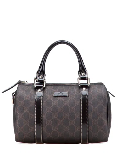 Pre-owned Gucci 2000-2015 Small Gg Supreme Joy Boston Bag In Brown