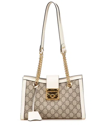 Pre-owned Gucci 2000-2015 Small Gg Supreme Padlock Tote Bag