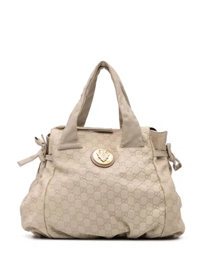 Pre-owned Gucci 2000-2015 Small Ssima Hysteria Handbag In Brown
