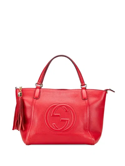 Pre-owned Gucci 2000-2015 Small Leather Soho Cellarius Satchel In Red