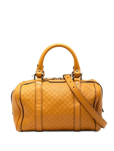 Pre-owned Gucci 2000-2015 Small Microssima Joy Boston Bag Satchel In Yellow